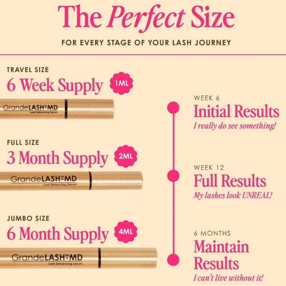 Grande Cosmetics Grande Lash-MD Lash Enhancing Clear Serum, 90 Day Supply, NIB - Picture 4 of 7